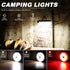 1-Pack Camping String Light w/Lamp, 32.8FT Rechargeable Waterproof LED Hanging Light for Outdoor Camping Awning Tent Garden Party Festival Decor...