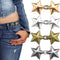 OIIKI 4 Pairs Adjustable Star Buttons for Loose Jeans, No Sewing Pant Waist Buckles, Cute Detachable Star Pant Waist Tightener for Jeans,Pants, Sk...