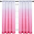 HUTO Pink Sheer Curtain for Little Girls Kids Bedroom Ombre Gradient Window Panel for Princess Teenage Daughter Closet-Sheer Backdrop Curtain Drap...