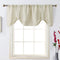 Home Queen Tie Up Shade Curtain Valance Window Treatment for Living Room, Adjustable Balloon Rod Pocket Drape Valance, Set of 1, 54 X 18 Inch, Nat...
