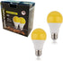 GREENIC 60 Watt Yellow Light Bulbs 2-Pack 120V E26 Base Led bulb A19 800Lm 2200k Porch Light for Outdoor Indoor Bedroom Yard...