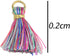 100 pcs Multi-Colors Mini Tiny Handmade Craft Tassels with Golden Jump Ring for Earring Jewelry Accessories and Other DIY Supplies (Rainbow, 2 cm)...