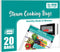 20 PCS Microwave Steaming Bags Disposable Food Steam Cooking Bags for Vegetables, Potatoes and Meat, Easy to Use, Keep Fresh (20)...