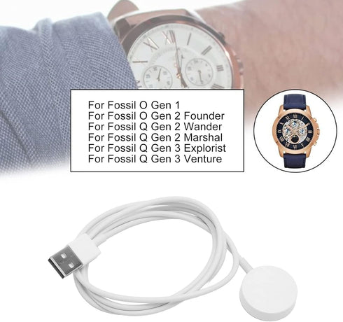 Charger Dock Fossil Gen 1 2 3, Magnetic Smart Watch Charger Smartwatch USB Charging Cable, Charging Dock Cable for Fossil Q Gen 2...