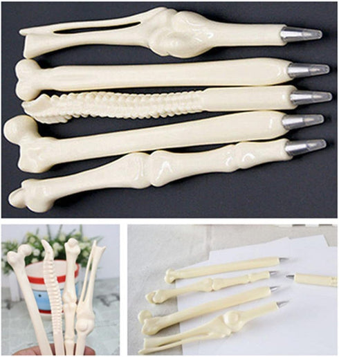 Creative Novelty Bone Shape Ink Ballpoint Pens Finger Pen Nurse Doctor Pen Stationery Gift Crazy Student Gift Pack of 20...