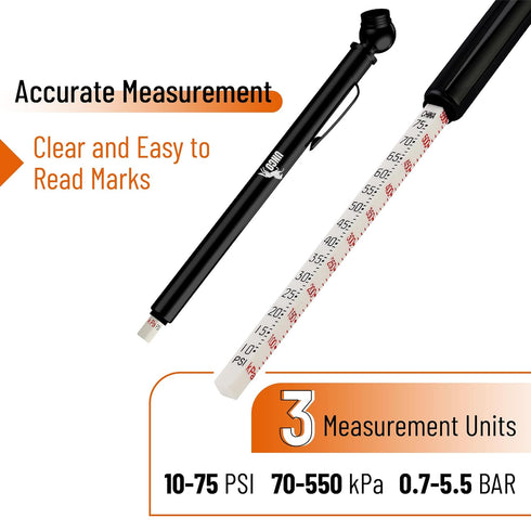 UNCO- Pencil Tire Pressure Gauge, 2 Pack, Black, Tire Gauges for Tire Pressure, Air Pressure Gauge for Tires, Air Gauge Tire Pressure, Car Tire Pr...