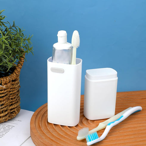 2 Pcs Travel Toothbrush Holder Case with Ventilation Hole Portable Toothbrush Case Covers Travel Toothbrush Cup with Cover Storage Container Compa...
