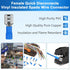 200 Pcs Female and Male Quick disconnects Vinyl Insulated Spade Wire Connectors, Blue Electrical Crimp Terminal 16-14 AWG (6.3mm)...