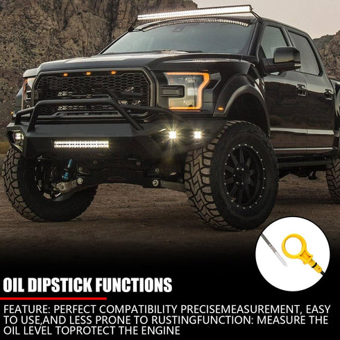 Engine Oil Dipstick, Oil Level Indicator for Car, Dip Stick for Checking Oil Fluid, Replacement OEM# CJ5Z-6750-A, Compatible with Many Vehicle Mod...