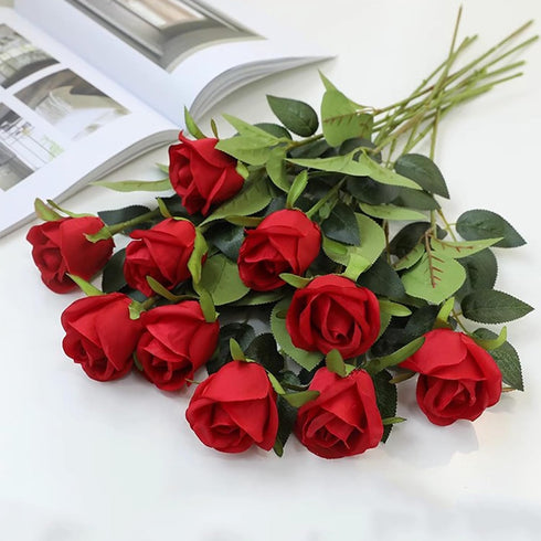 20PCS Floral Wire Stem with Leaves and 20PCS Artificial Flower Calyxes Set, for Floral Rose Arrangement, DIY Craft Bouquet Making, and Florist Sup...
