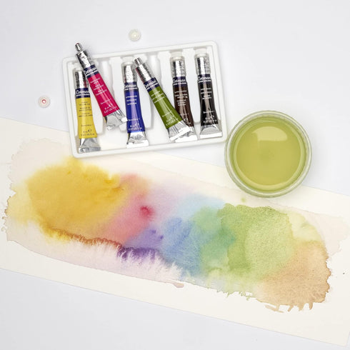 Winsor & Newton Cotman Watercolor Paint Set, 6 Colors, 8ml (0.27-oz) Tubes...