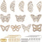 SUNNYCLUE 1 Box 24 Sets Butterfly Wing Earrings Making Kit Bohemian Wooden Wing Charm Butterfly Charms Unfinished Natural Wood Filigree Charms for...