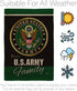 Army Proudly Family Burlap Garden Flag - Armed Forces Rangers United State American Military Veteran Retire Official - House Decoration Banner Sma...