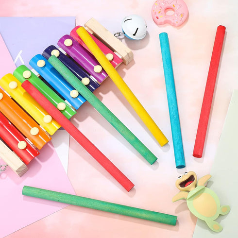 24 Pieces Rhythm Sticks Rhythm Music Lummi Sticks Classroom Rhythm Instruments Musical Sticks 4 Colors Wood Sticks for Girls Boys Classroom Play (...