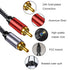 2RCA Cable Braided 6 ft: Hi-Fi Sound Double Layer Shielded Zinc Alloy Case Male 2rca Stereo Audio Cord for Home Theater, HDTV, Amplifiers, Hi-Fi S...
