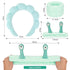 6Pcs Green Spa Headbands and Wrist Washbands Set, Skincare Headbands Snail Face Wash Headband Makeup Headband, Terry Cloth Headbands Face Towel Wr...