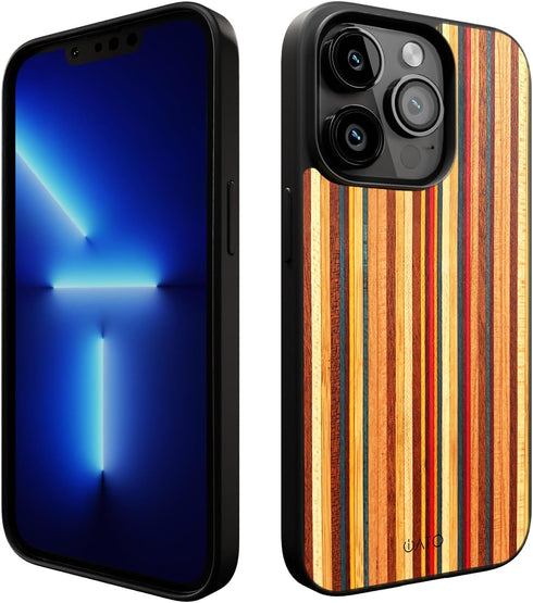 iATO iPhone 13 Pro Max Case: Premium Natural Wood Cover, Military-Grade Protection, Ultra-Slim, MagSafe Compatible, Eco-Friendly (Skateboard)...