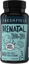 Freshfield Prenatal Omega 3 DHA Supplement: Fish Oil Replacement, Algae Oil, Vegan Friendly Supports Lactation & Brain Development. Mercury Free, ...