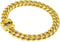 Heavy Duty Cuban Link Chain Dog Collars 15MM Gold/Silver Stainless Steel Metal Walking Training Collars with Cute Secure Design Buckle, Chew Proof...