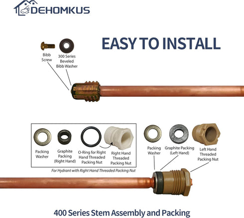 630-7755 Wall Hydrant Repair Kit Compatible with Mansfield 300 400 500 Series Wall Hydrants....