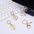 20sets Golden Lobster Claw Clasps Hook with Flat Split Keychain Ring with Swivel Trigger Clip with Little Lobster Clasp for DIY Craft Jewelry Maki...