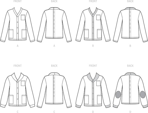 Simplicity Unisex Adaptive Cardigan Sewing Pattern Kit, Code S9488, Sizes XS-S-M-L-XL, Multicolor...