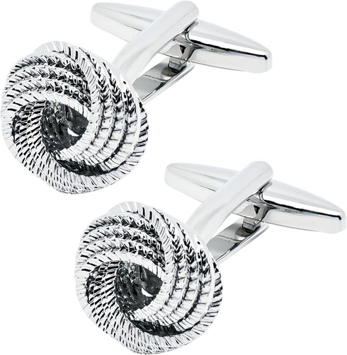 Hollow Out Twist Knot Shape Men's Cufflinks In Gift Case Silver / 14K Gold Plated Cufflinks for Men Jewelry for Wedding Party Business Birthday An...
