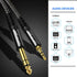 3.5mm to 6.35mm Stereo Audio Cable 3 ft,Yeung Qee 1/4 to 1/8 Audio Cable,3.5mm Male to 6.35mm Male TRS Nylon Braid Cable Compatible for iPod, Lapt...