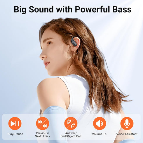 occiam Wireless Bluetooth Earbuds Sport Ear Buds Workout Headphones 96H Playback in-Ear Earphones with Earhooks Buit-in Mic Button Control Bass St...