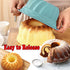 Silicone Buntz Cake Pan,9.5 Inch Nonstick Fluted Pans for baking,Silicone Round Baking Molds for Cakes (Blue)...