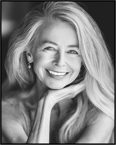 Posterizer 1 pcs-black and white photography style art-older elegant woman 1-Photography Art-Retro Art-Decor for Home & Office- unframed wall art...