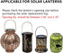Solar-Lantern Waterproof Lights Replacement Top - Garden Decor Outdoor Lighting Decorative Patio Lighting Solar Replacement Top (Warm White, 2.76i...