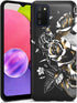 EnCases Cell Phone Case for Samsung Galaxy A03S, Samsung A03S Classic Black TPU Skull Shockproof Bumper Protective Case Cover for Women Girls Men...