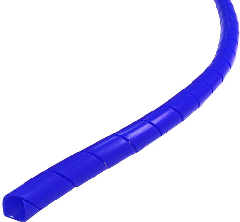 Electriduct 3/4" Spiral Cable Wrap Polyethylene Expandable Abrasion Protector Wire Sleeve - 10 Feet - Blue...