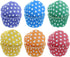 Bakery Crafts Polka Dot Baking Cups - 300-2" Cupcake Liners with White Spots, Purple, Blue, Green, Yellow, Orange, Red, Greaseproof Paper Cases fo...