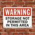 SmartSign "Warning - Storage Not Permitted In This Area" Sign | 10" x 14" Plastic...