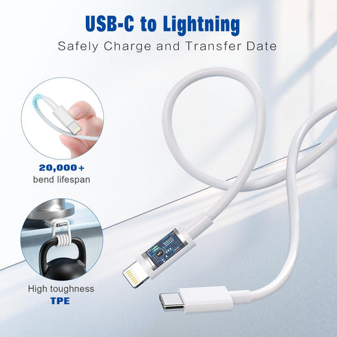 20W Charger P D USB C Wall Fast Charging Adapter with 6FT Type C to Cable......