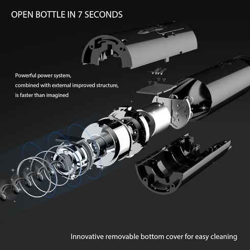 Electric Wine Opener Battery Powered Corkscrew with Vacuum Wine Stoppers Wine Aerator Pourer Foil Cutter for Home...