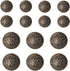 14 PCS Antique Metal Blazer Buttons Set 20mm (4/5 inch) 15mm (3/5 inch) for Blazers, Suits, Sport Coat, Uniform, Jackets (Antique Brass)...