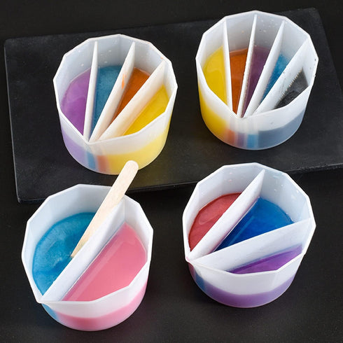 Cayway 18 PCS Split Cup for Paint Pouring, Art Split Cup Acrylic Paint Pour Split Cup Resin Pouring DIY Making Painting Tools, Resin Mixing Cups P...
