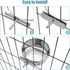 Dog Bowl Stainless Steel Pet Hanging Food Water Bowl Cage Feeding Cup Feeder for Dogs Cats Rabbits Birds Small Animal (Medium)...