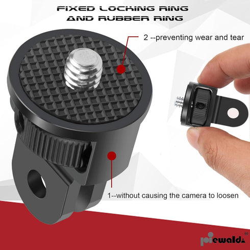 Tripod Mount Adapter,Aluminum Mount Adapter ,2pcs ¼-20 Conversion Adapter for Tripod Adapter Mount ,Suitable for GoPro Hero/ Insta360 X3/ Sjcam/Ac...