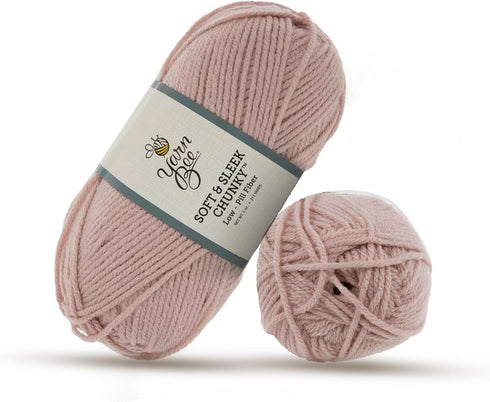 Yarn Bee 5 - Bulky Yarn for Crocheting & Knitting – Soft Yarn Skein – 211 Yards of Low Pill Acrylic Yarn for Crocheting Blankets, Hats, & More – C...