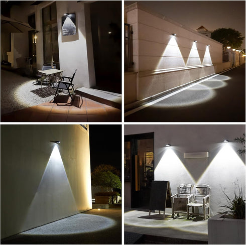 Solar Fence Lights Outdoor Waterproof LED Solar Wall Lights Dusk to Dawn Wall Lighting for Patio Yard Porch Deck Balcony Garden...