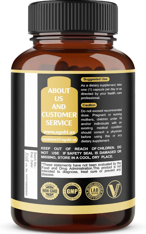 5in1 Premium Ashwagandha Capsules - Added Turmeric, Rhodiola Rosea, Ginger, Black Pepper - Strength, Spirit & Immune Support - 180 Caps for 6 Mont...