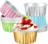 EUSOAR Dessert Cups Aluminum Foil, 25pcs 5oz Disposable Creme Brulee Baking Cups Ramekins, 5 Colors Mixed Cupcake Liners Containers Wrappers, Mini...