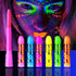 Glow in The Black Light Face & Body Paint, Neon Glow Fluorescent Face Paint Crayons for Halloween Club Makeup Xmas Glow Party...