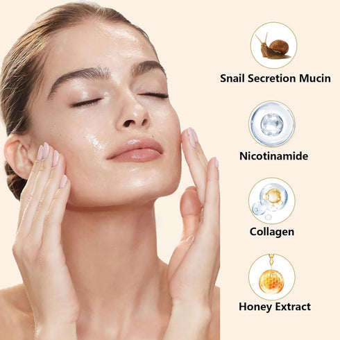 Snail Essence Duo - Snail Mucin Essence & Snail Mucin Cream, Hydrate and Improve Dark Spots & Antia ging Benefits, Korean Skincare...