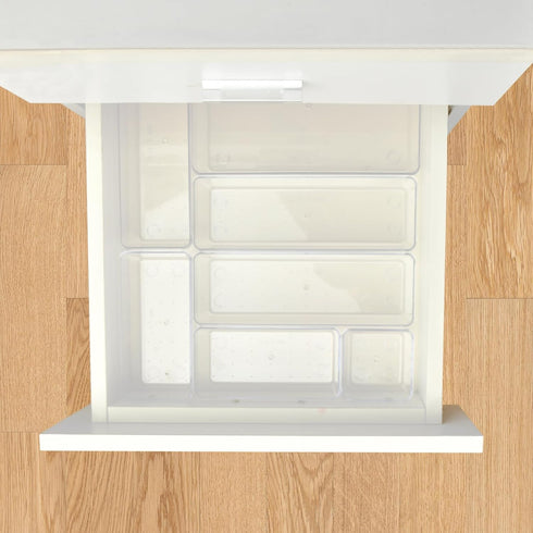 Drawer Organizers Set of 19, 4 Sizes Clear Plastic Drawer Organizers and Storage Bins for Kitchen, Bathroom, Office, Dresser Desk Drawer Organizer...