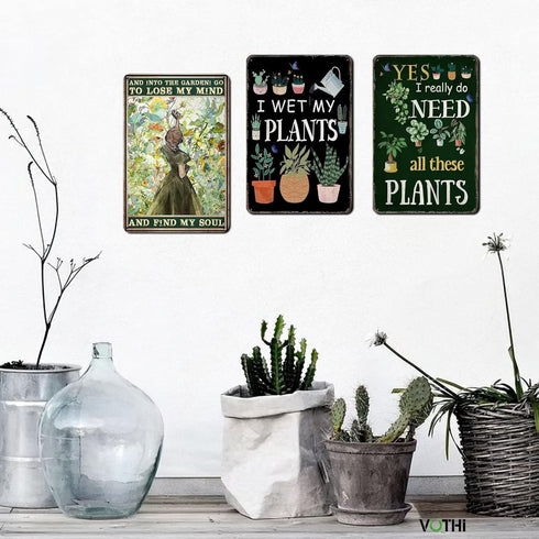 Funny Garden Signs for Outside ; Yes I Really Do Need All These Plant Poster Metal Sign for Farmhouse Home Kitchen Gardening Wall Decor Metal Sign...